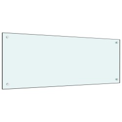 Fehér edzett üveg konyhai fröccsenésgátló 100 x 40 cm