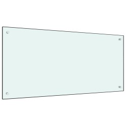 Fehér edzett üveg konyhai fröccsenésgátló 100 x 50 cm