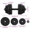 1 db egykezes súlyzó 15 kg