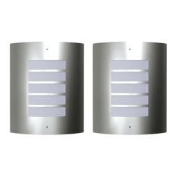 2 rozsdamentes acél vízálló fali lámpatestek 60w