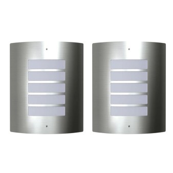 2 rozsdamentes acél vízálló fali lámpatestek 60w