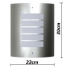 2 rozsdamentes acél vízálló fali lámpatestek 60w