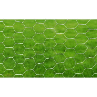 Ezüst horganyzott acél drótháló hatszögletű szemekkel 1 x 25 m