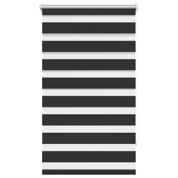 Fekete zebra roló 90,9 x 150 cm szövetszélesség 86,7 cm