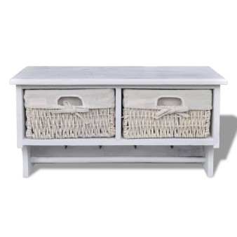 Fehér császárfa fali polc 60 x 23,5 x 33 cm