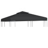 Sötétszürke csere pavilon ponyvatető 310 g/m² 3 x 3 m