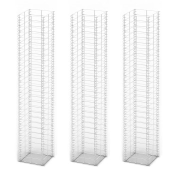 3 db gabion kosár horganyzott drótból 25 x 25 x 150 cm