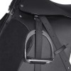 Lovaglás nyereg készlet 17,5 "valódi bőr fekete 12 cm 5-az-1- be