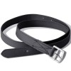 Lovaglás nyereg készlet 17,5 "valódi bőr fekete 18 cm 5-az-1- be