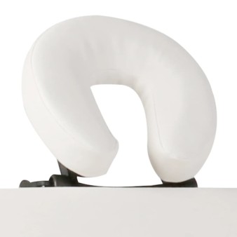 Kétzónás krémfehér összecsukható masszázsasztal fa vázzal