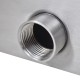 Négyszögletes rozsdamentes acél medence szökőkút led fényekkel 90 cm Négyszögletes rozsdamentes acél medence szökőkút led fényekkel 90 cm