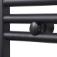 Egyenes fekete törölközőszárító radiátor központi fűtéssel 500x1160 mm
