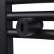 Egyenes fekete törölközőszárító radiátor központi fűtéssel 500x1160 mm