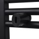 Ívelt fekete törölközőszárító radiátor központi fűtéssel 500 x 1160 mm