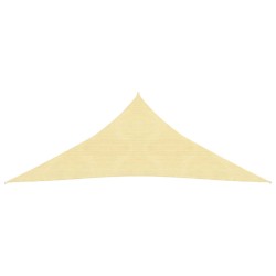 3,6x3,6x3,6 m háromszög alakú bézs hdpe napernyő