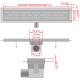 630x140 mm lineáris rozsdamentes acél buborék zuhany lefolyó 630x140 mm lineáris rozsdamentes acél buborék zuhany lefolyó