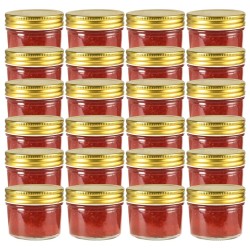 24 db 110 ml-es befőttesüveg aranyszínű tetővel