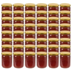 48 db 230 ml-es befőttesüveg aranyszínű tetővel