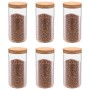6 db üvegedény parafa fedéllel 1400 ml