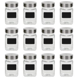 12 db tárolóedény matricával 300 ml