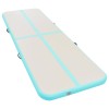 Zöld pvc felfújható tornaszőnyeg pumpával 300 x 100 x 10 cm