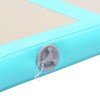 Zöld pvc felfújható tornaszőnyeg pumpával 600 x 100 x 10 cm