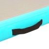 Zöld pvc felfújható tornaszőnyeg pumpával 600 x 100 x 10 cm