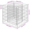 Horganyzott acél gabion magaságyás 50 x 50 x 50 cm