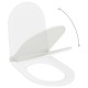 Fehér gyorsan szerelhető wc-ülőke lassan csukódó fedéllel