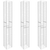 3 darab horganyzott acél gabion kosár 25 x 25 x 197 cm 3 darab horganyzott acél gabion kosár 25 x 25 x 197 cm