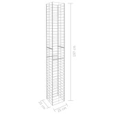3 darab horganyzott acél gabion kosár 25 x 25 x 197 cm 3 darab horganyzott acél gabion kosár 25 x 25 x 197 cm