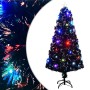Száloptikás megvilágított karácsonyfa állvánnyal és led-es 150 cm
