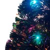 Száloptikás megvilágított karácsonyfa állvánnyal és led-es 210 cm