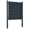 Antracit pvc és acél kerítéskapu 100 x 81 cm