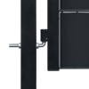 Antracit pvc és acél kerítéskapu 100 x 81 cm