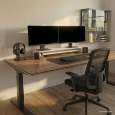 Fehér szerelt fa monitorállvány 100 x 24 x 13 cm