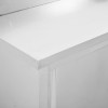 Rozsdamentes acél munkaasztal tolóajtókkal 100x50x(95-97) cm