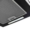 Porszórt acél lcd érintőképernyős sziget páraelszívó 37 cm