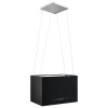 Porszórt acél lcd érintőképernyős sziget páraelszívó 55 cm