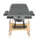 Antracit 2 zónás masszázsasztal favázzal 186 x 68 cm