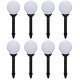 8 db kültéri gyalogjáró led-lámpa cölöppel 15 cm