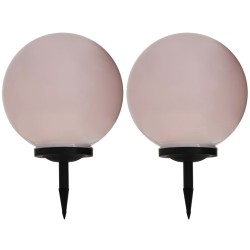 2 db napelemes kültéri led gömblámpa 40 cm rgb