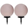 2 db napelemes kültéri led gömblámpa 40 cm rgb