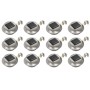 12 db fehér kerek kültéri napelemes led lámpa 12 cm