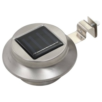 12 db fehér kerek kültéri napelemes led lámpa 12 cm