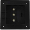 12 db fekete négyzet alakú kültéri napelemes led lámpa 12 cm