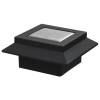 12 db fekete négyzet alakú kültéri napelemes led lámpa 12 cm