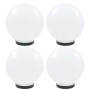 4 db led gömblámpa 25 cm pmma