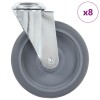 8 db hátfuratos önbeálló görgő 125 mm
