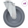 8 db hátfuratos önbeálló görgő 125 mm